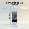 1PC Dark Board Butterfly Etching Art 750ml Color Plastic Sports Water Bottle Leakproof Flip Straw Lid For Sports Office Home Use