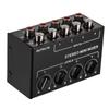 4-Channel Passive Mixer Small Mixer Mixer Stereo Dispenser Mixing Console for KTV Home Stage Stereo Music Sound Card