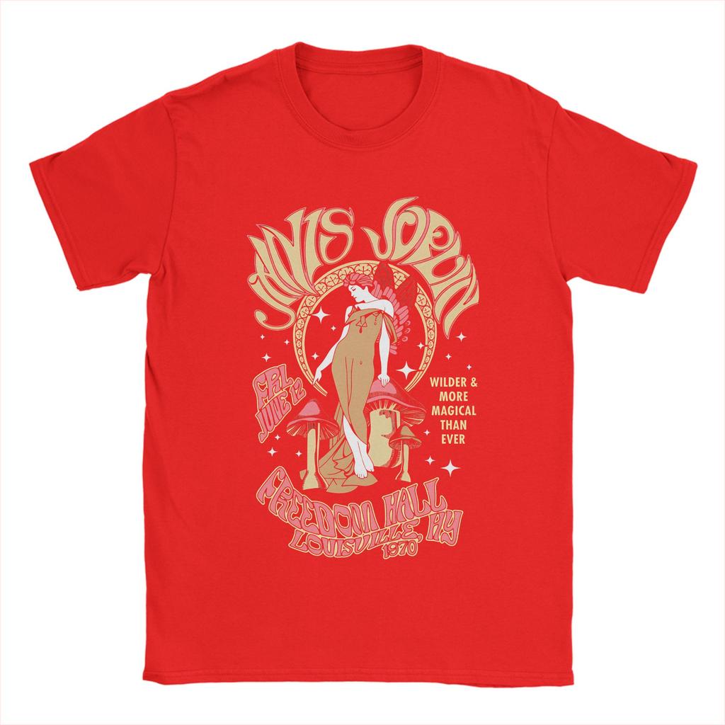 Janis Joplin Concert Men T Shirt  Novelty Tee Shirt Short Sleeve Round Neck TShirt Cotton Printing Clothing