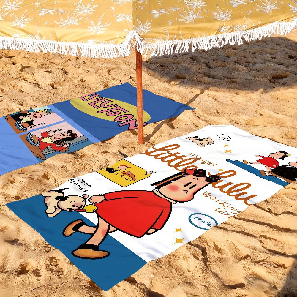 Мультяшное полотенце The Little Lulu Show для сушки и ванны. Подходит для плавания, кемпинга, йоги, пляжа и т. д.