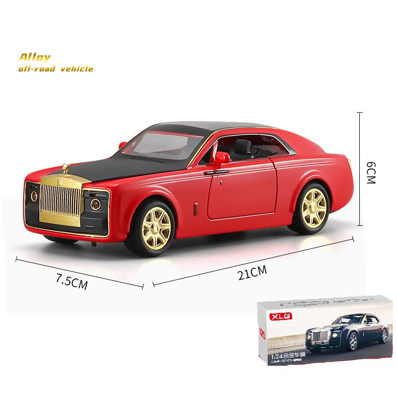 1:24 Scale Sweptail Model Car,Pull Back Vehicle Simulation Panoramic Sunroof Toy Die-cast Car,Opening Door Vehicle Collectible Decorations