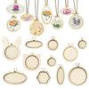 Wooden Mini Embroidery Hoop Frame: Small Round/Oval for Jewelry, Cross Stitch, Photo, Accessories, DIY