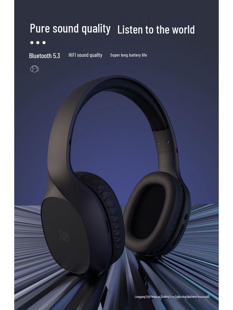 Универсальная беспроводная накладная Bluetooth-игровая гарнитура с высококачественным звуком и позиционированием