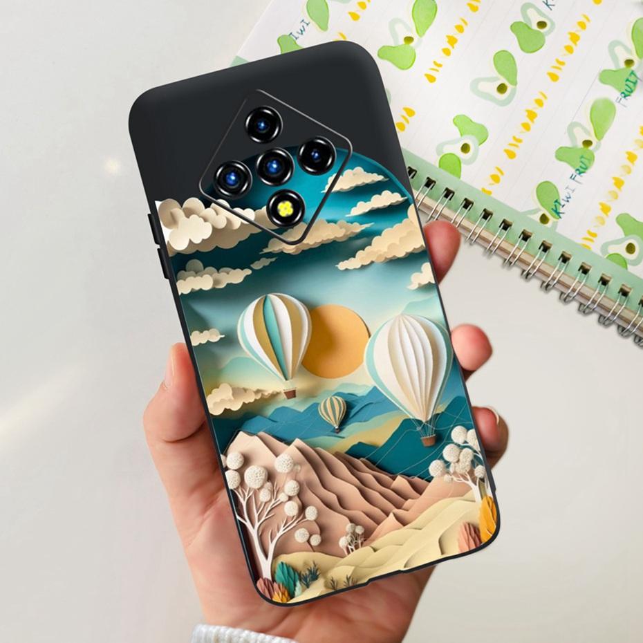 Красивый Расписной Чехол Для Infinix Zero 8 8i X687 X687B Мягкий ТПУ Задняя Крышка Для Infinix Zero8 Zero8i Черный Силиконовый Чехол Для Телефона