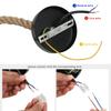 Industrial Hemps Rope Pendants Light Basket Rustic Chandelier Vintage Ceiling Lamp Iron Metal