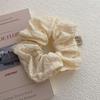 Solid Color Wrinkled Bubble Texture Hair Accessories - Korean Style Rubber Band