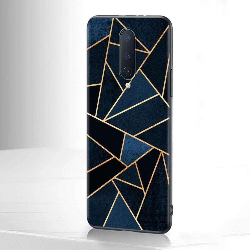 Капа с мраморной геометрической фигурой для OnePlus 8T 8 Nord N10 5G 7 9 7T 9R чехол для телефона 1 + Nord 2 N100 N200 Z черный чехол из ТПУ Cas