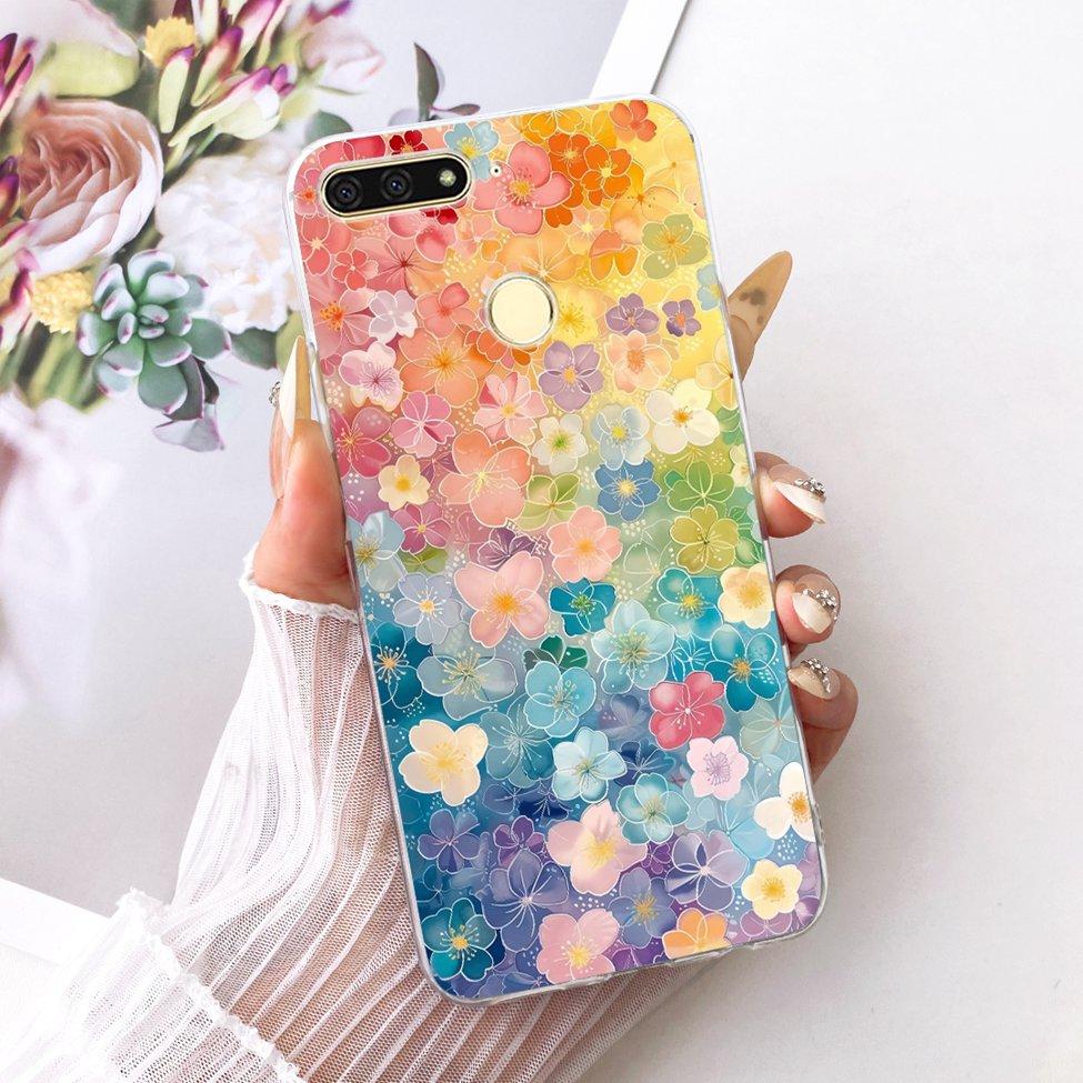 For Huawei Y6 Prime 2018 Case Transparent Cute Fashion Butterfly Funny Painted Casing For Huawei Y6Prime 2018 ATU-L31 ATU-L42