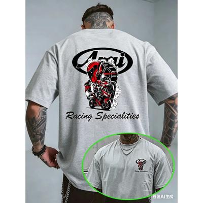 Unisexs Cotton Pattern Tshirt Racing Motorcycle Pattern Printed Cotton Unisexs And Unisexs Unisex Unisex T Shirt One Piece