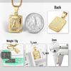 Initials Pendant Letter Name Necklace For Women Men Gold Silver Color Square Alphabet Charm Box Link Chain Couple Pendants Gpm05