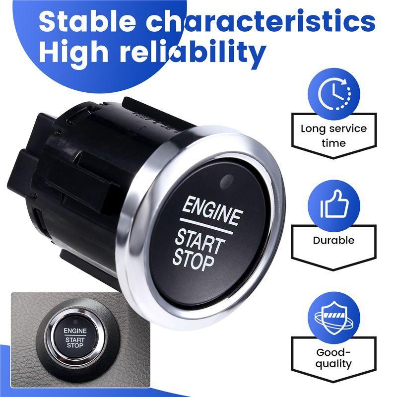 Lasting Car One-Touch Start Push Button Ignition Start Switch Button JD8T-14C376AA DG9T-14C376 For Ford Explorer Edge Fusion