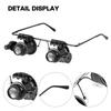 Magnifier Professional Watch Repair 20X Magnifier Jeweler Inspect Tool Double Eye Glasses Type