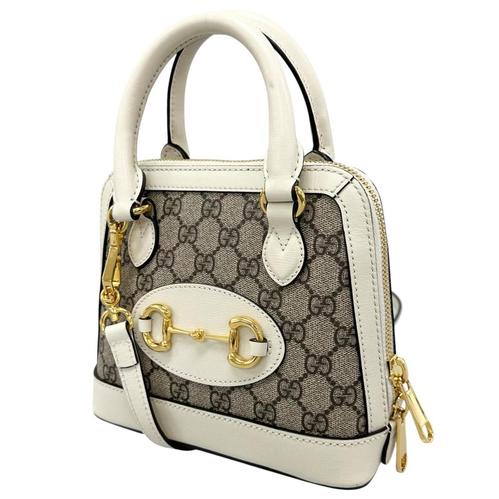 GUCCI Horsebit 1955 640716 Shoulder Bag beige Women used
