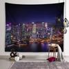 Гобелен с ночным освещением города, город, великолепная архитектура, гобелен для спальни, эстетика комнаты, украшение дома