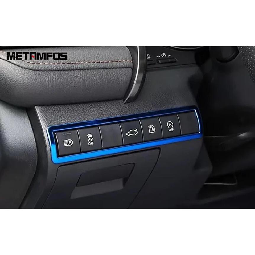 For Toyota Camry 2018- Carbon Fiber Head Light Lamp Adjustment Switch Cover Trim Interior Accessories Car Styling
