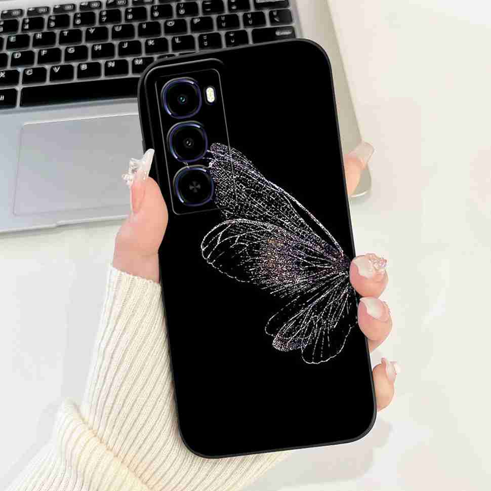 For itel City 100 4G C671L Case Cute Cat Luxury Flower Soft Silicone Back Cover For ITEL City100 4G 6.75" Phone Cases Bumper