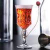 2pcs 100Ml European Crystal Carved Goblet Creative Transparent Tail Glass Retro Emed Champagne Ice Cream Juice Cold Drink Cup