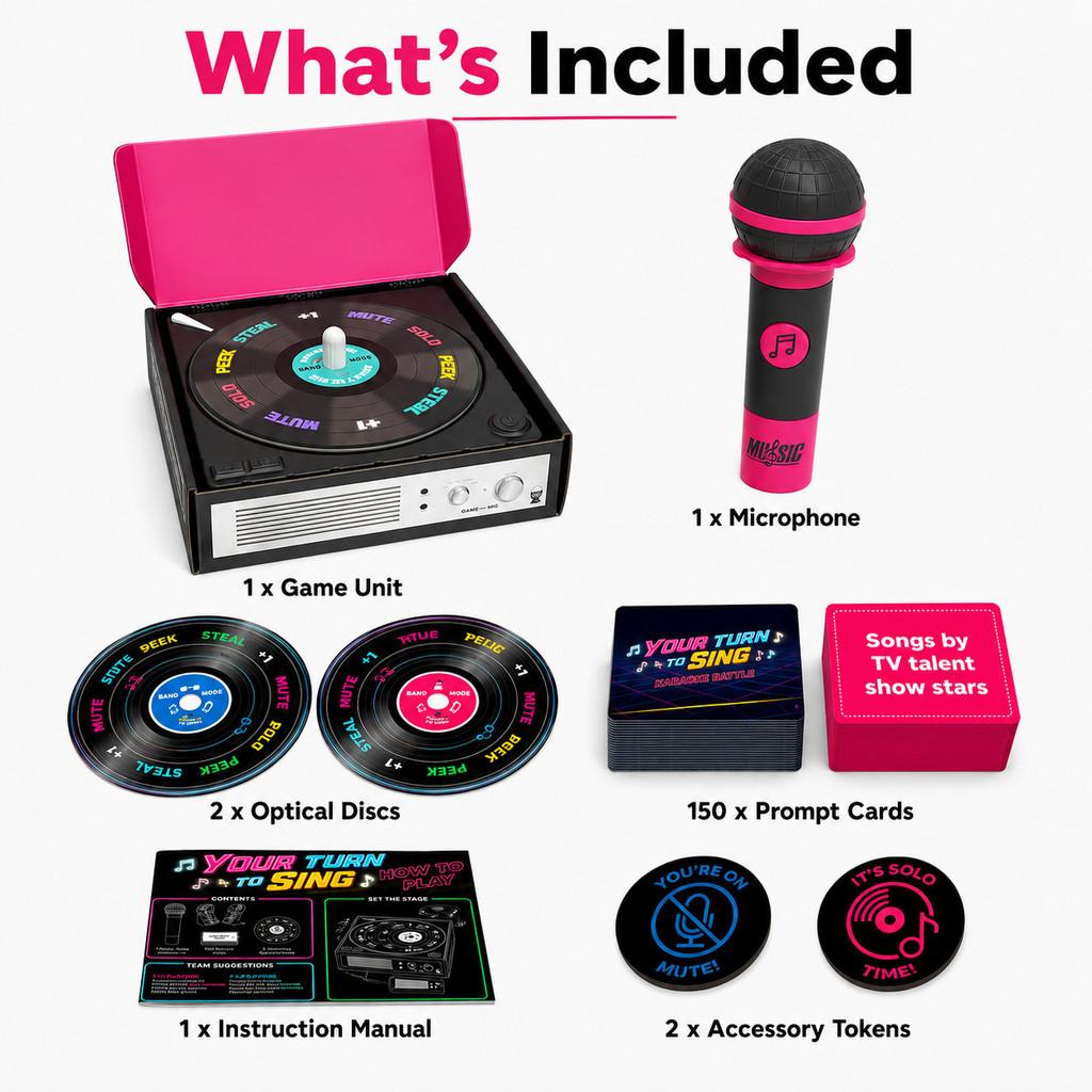 Игровой набор Grabthemic Battle Karaoke с интерактивным микрофоном для веселой вечеринки