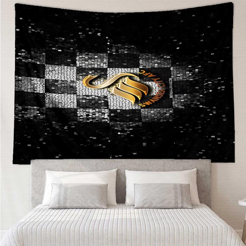 1PC Football Club Emblem Printed Tapestry Room Decoration Wall Hanging for Living Room Bedroom, dormitory, Birthday and Christmas gifts