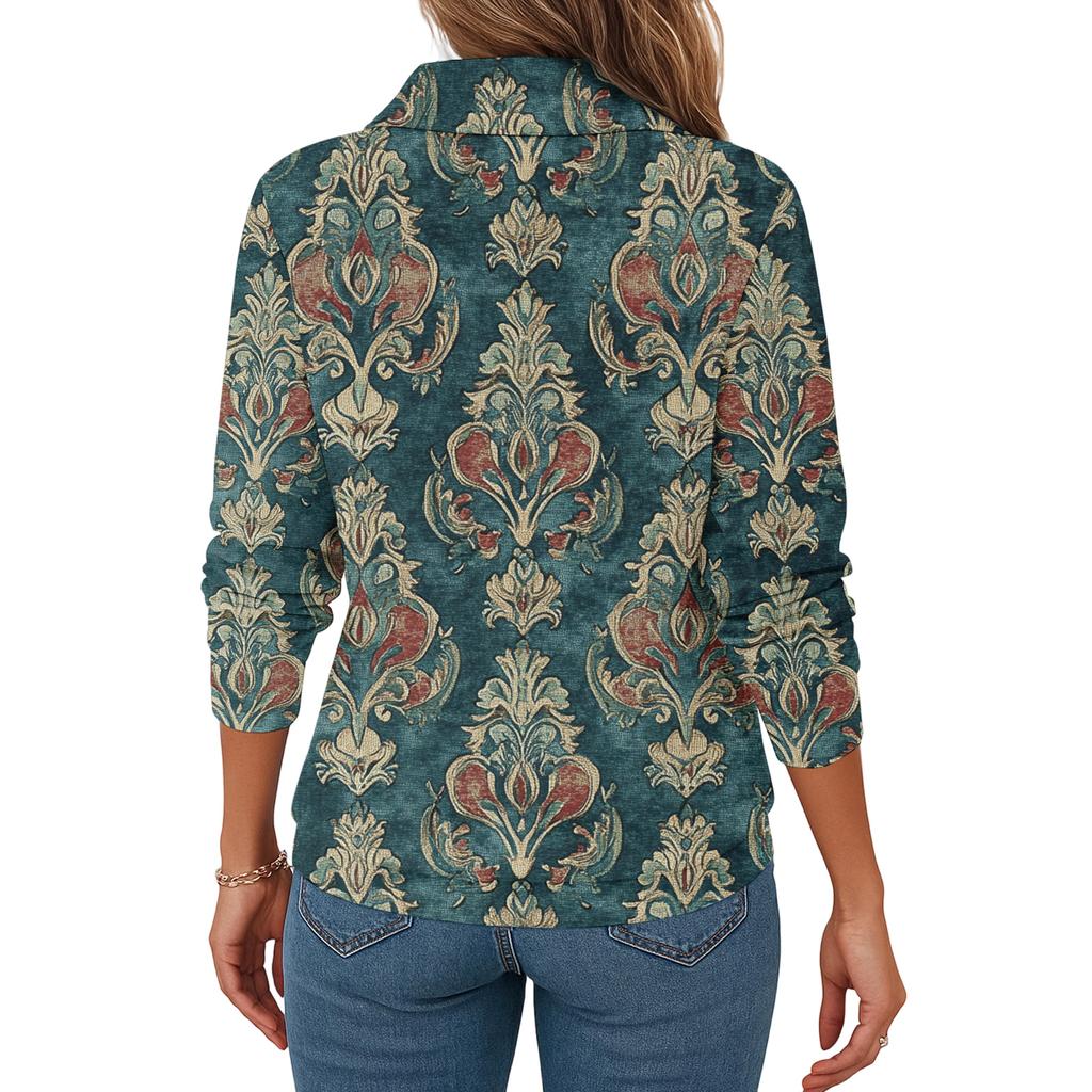 Женская футболка, свободный пуловер, спортивные топы, повседневный топ с V-образным вырезом и длинным рукавом с принтом