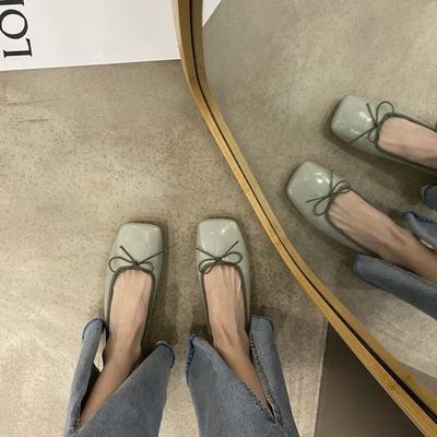 2025 Новая весенне-осенняя коллекция, новая обувь на низком каблуке для женщин, нежные феи туфли на низком каблуке с цветочным бантом