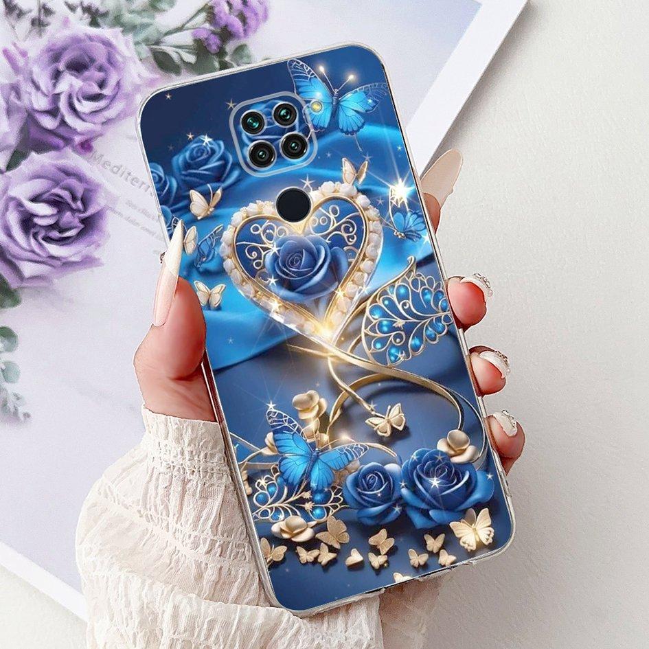 For Xiaomi Redmi Note 9 Case Redmi Note9 Cover M2003J15SC M2003J15SG Fashion Butterfly Phone Case Shockproof TPU Soft Back Cover