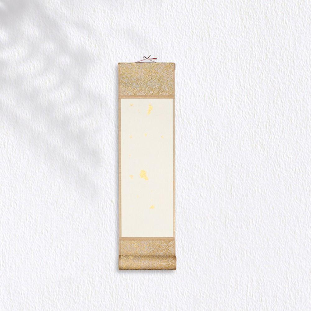 Painting Drawing Paper Gilded Rice Paper Scroll Chinese Style Self-made Gifts Calligraphy Mounting Scroll Handcrafts