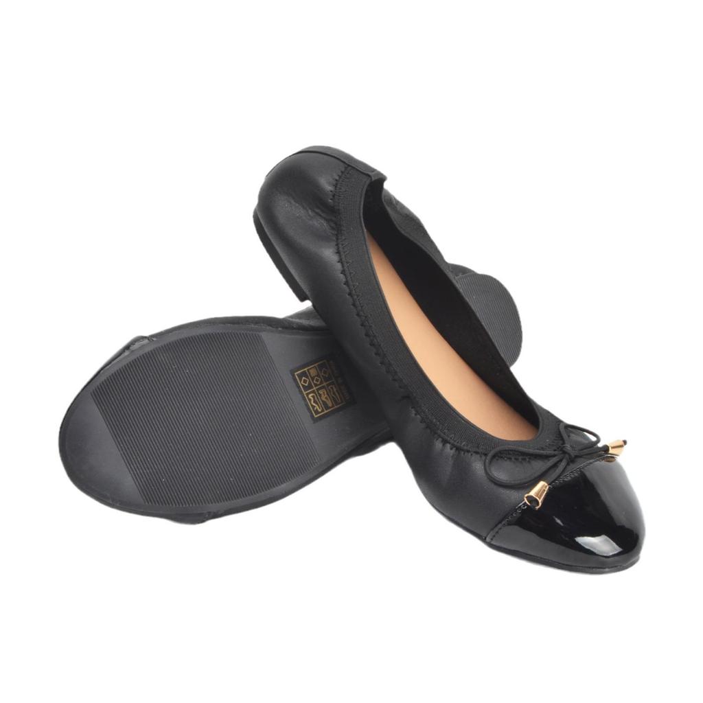 2024 New Wine Red Splicing Egg Roll Shoes for Pregnant Women - Ballet Boat Shoes with Soft Bottom, Spring/Autumn Style