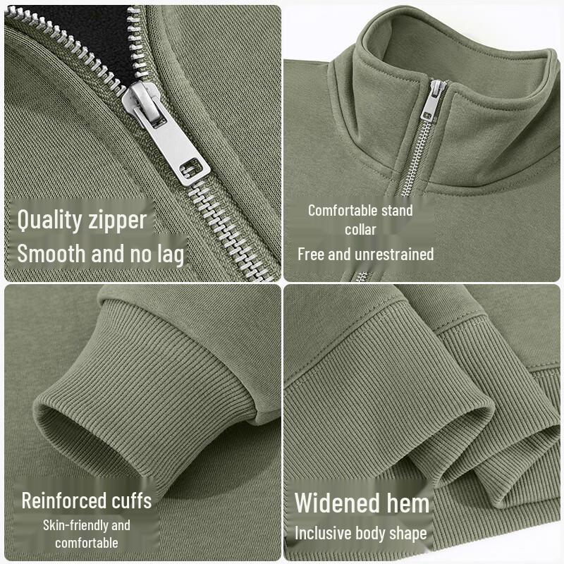 Jeep Men's Winter Sherpa Fleece Stand-Collar Sweatshirt