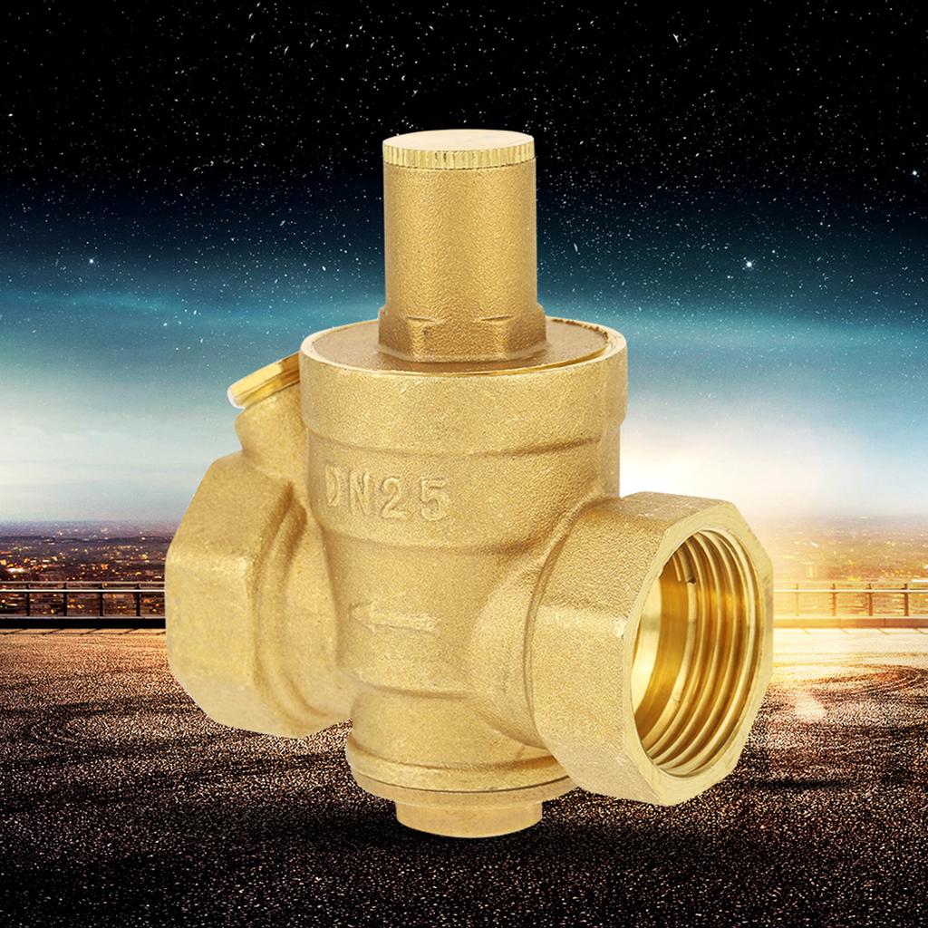 1pc Brass Adjustable Water Pressure Reducing Regulator Valve Thread DN25 1