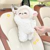 Cartoon Car Tissue Holder Plush Car Seat Back Tissue Dispenser White Animal Napkin Holder Cartoon Tissue Box For Automotive