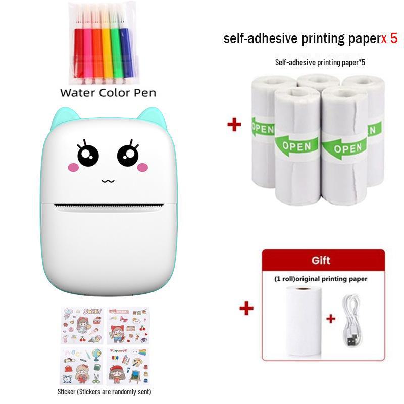 Беспроводной портативный мини-принтер для мобильных телефонов - компактный принтер для самоклеящихся этикеток и фотографий