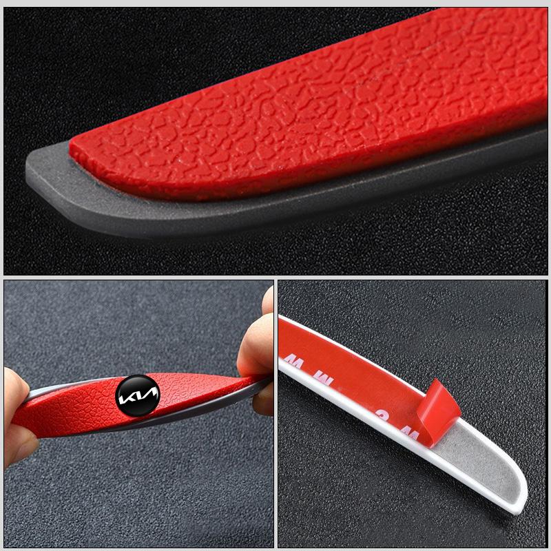4Pcs Car Door Anti-collision Protective Strips Rubber Rearview Mirror Anti-scratch Glue Sticker For KIA Ceed Sportage Rio K5 K2