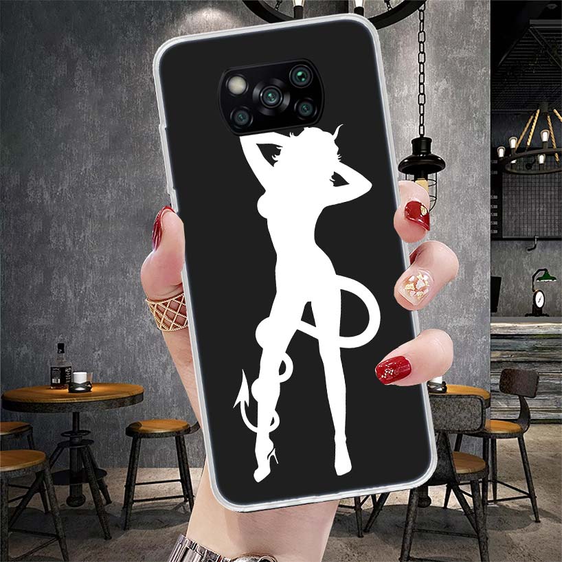 Angel Devil Sexy Girl Soft Phone Case For Xiaomi Redmi 15C 15 13C 13 Poco X5 X6 X7 F7 Ultra M7 12C 12 10 10C 9C 9A 9T 9 Fundas P