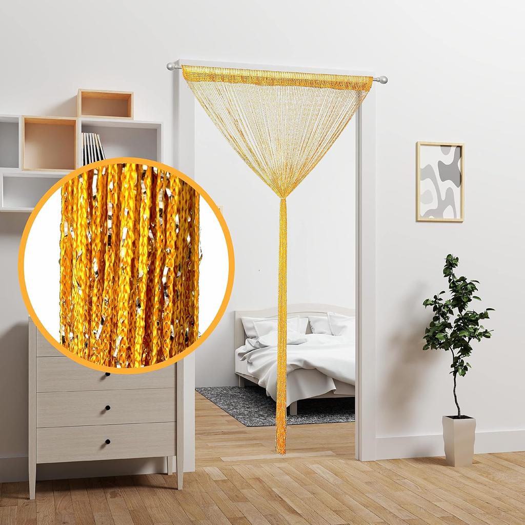 Door String Curtain Doorway Beads Curtains,Hanging Room Divider Beaded Decor Glitter Fringe Panel Closet Window Sequin Sheer Boho Doors Tassel