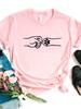 Dog Cat Hand Fist Bump Print Women T Shirt Short Sleeve O Neck Loose Women Tshirt Ladies Fashion Tee Shirt Tops Camisetas Mujer