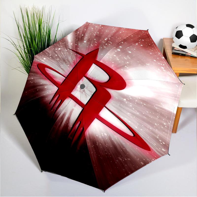 Rockets Basketball Team Umbrella 8-Frame for Travel, Camping, Casual Lightweight Portable Umbrella, Essential for Every Family Holidays Gift