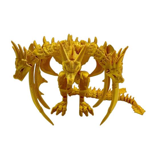 Nostalgie 3D Printed Dragon Figurine with Movable Joints, Flexible Articulated Toy, Desk Ornament, Creative Gift for Lovers, Boys, Shelf Decor