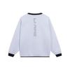 Li Ning Sports Basketball Series Logo Print Crew Neck Loose Pullover Толстовка Мужская толстовка Standard-White AWDT075-2