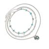 Set of 3 Turquoise Beaded Necklaces with Distinctive Western Styles for Everyday Use and Themed Parties Supplies Multicolor