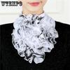 Women's Retro Elegant Fashion Four Seasons Floral Printed Silk Scarves Versatile Casual Detachable Collar Scarves