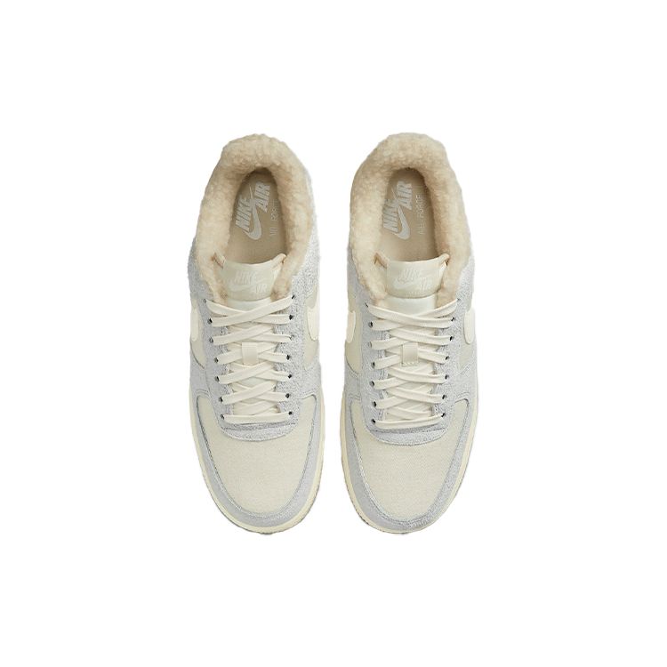 Nike Air Force 1 07 LV8 Photon Dust Sherpa Женские кроссовки кремового цвета из кашемира бледно-слоновой кости DO7195-025