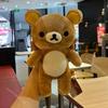 Плюшевая игрушка Рилаккума 20 см с задней молнией С биркой Классический коричневый медведь Мягкая кукла в японском стиле для подарка девочке Поклонникам