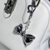 Sweet Lovely Silvery Bowknot Bead Keychains Pendant Hangings Ornament Keyring Backpack Decoration for Women Girls