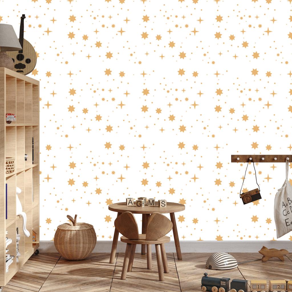 Women and Astrology Wallpaper Cream and White for Living Room and Bedroom 50x1000