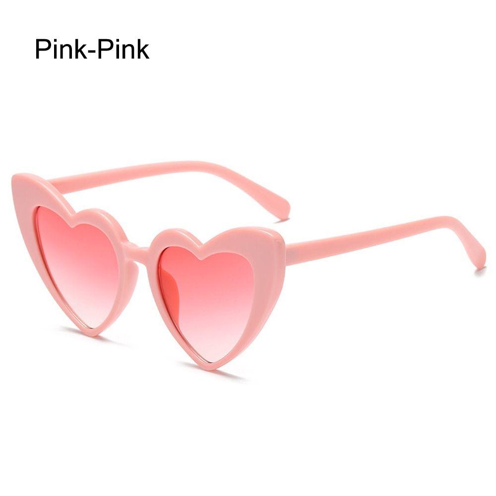 Очки с эффектом сердца в стиле ретро, ​​розовые солнцезащитные очки для фотосессий, ночных видов и реквизита для фотографий