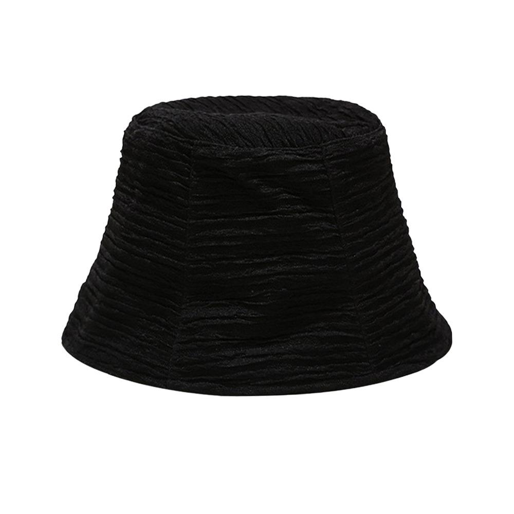 Solid Color Bucket Hat Chiffon Fabric Basin Cap Japanese-Style Fisherman Hat Summer