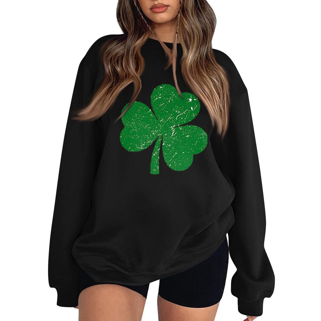 Женская повседневная мода ко Дню святого Валентина с принтом, длинным рукавом, круглым вырезом, толстовки, пуловеры, топы