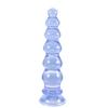 Anal Plug Anal Beads with Suction 6 Straight Anal Soft PVC Anal Anal Anal For For Adult Anal Stopper Blue Cups, Beads, Pearls, Expansion, Goods,