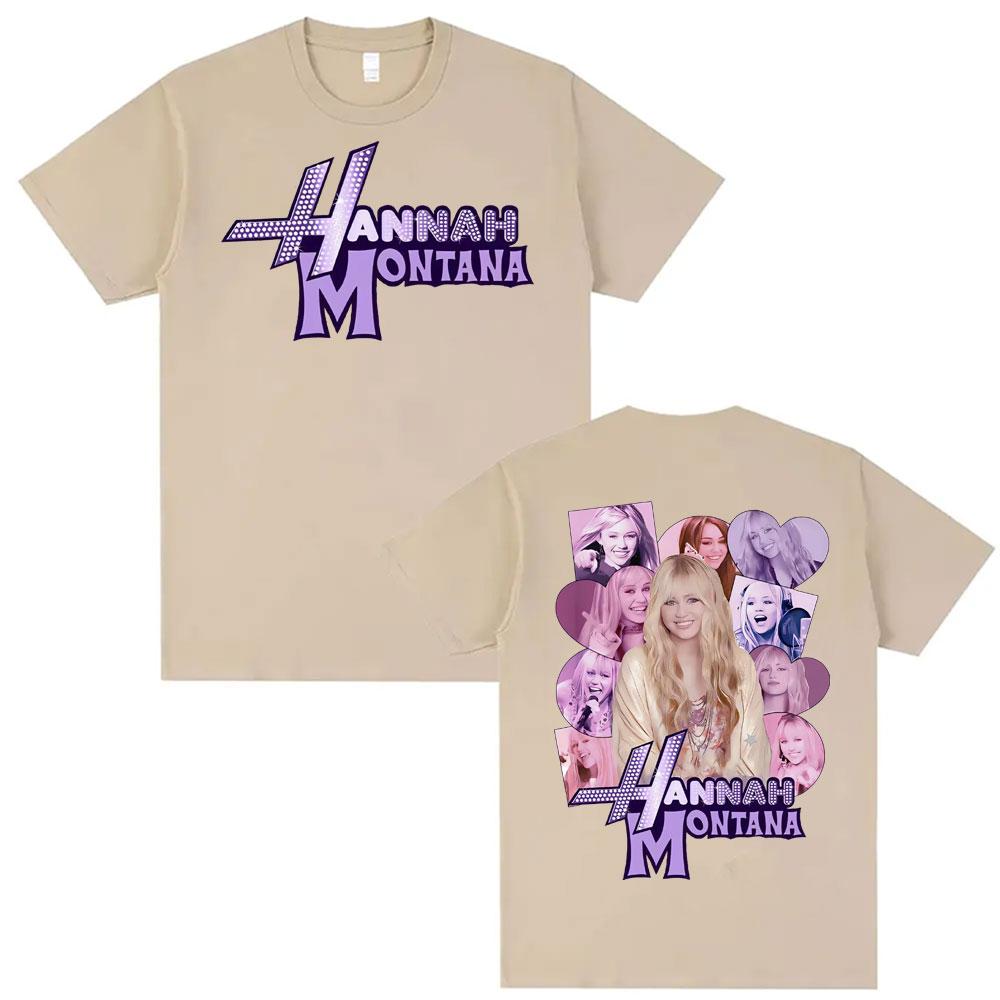 Pop Star Hannah Montana Emotions Pink T Shirts Men Women Fashion Trend High Quality Tshirt Aesthetic Casual 100 Cotton T Shirt